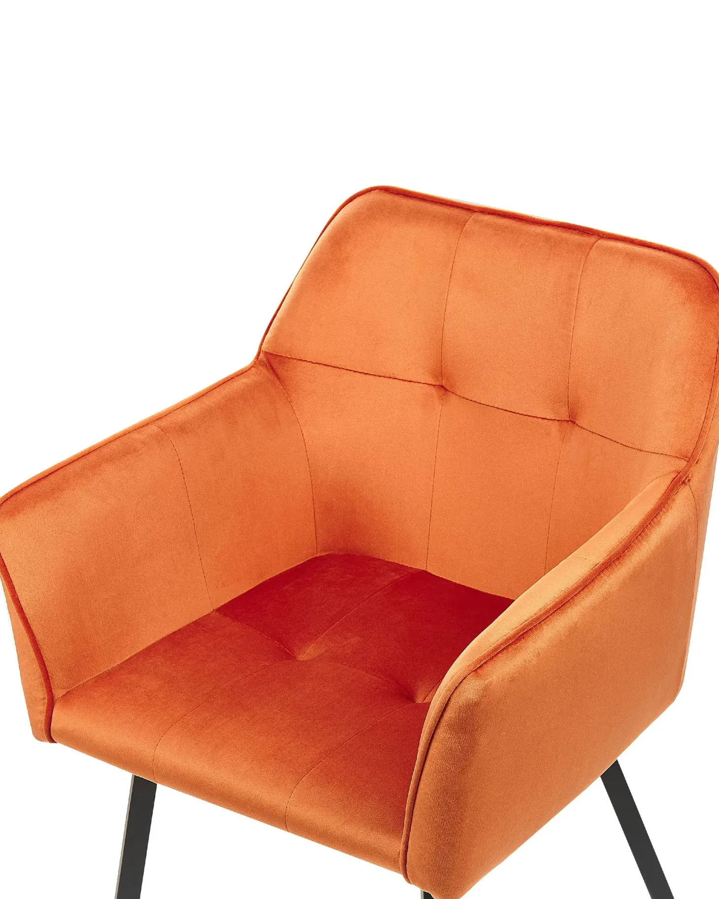 Sæt med 2 spisebordsstole JASMIN Velour Orange
