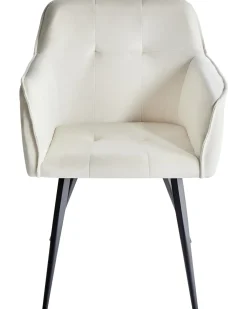 Sæt med 2 spisebordsstole JASMIN Velour Lys Beige