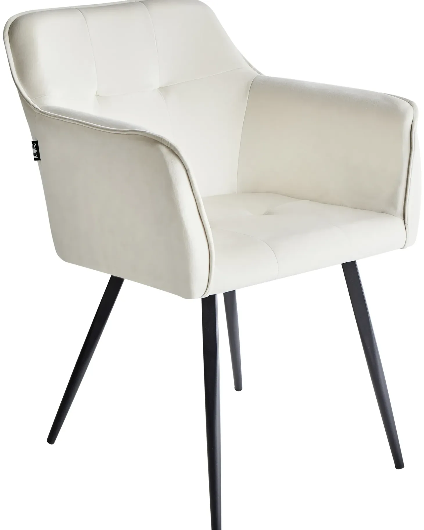 Sæt med 2 spisebordsstole JASMIN Velour Lys Beige