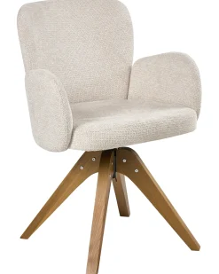 Sæt med 2 spisebordsstole JEAN Lys Beige