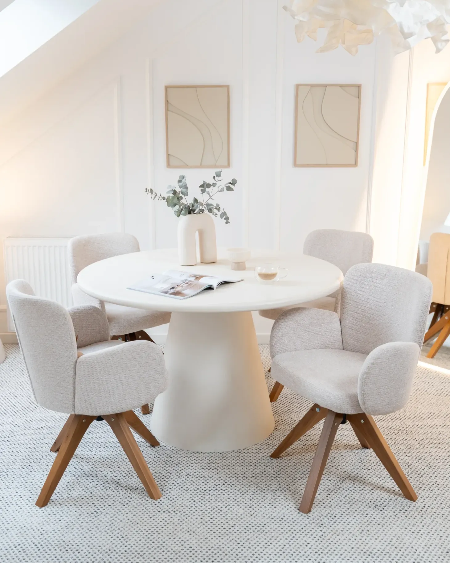 Sæt med 2 spisebordsstole JEAN Lys Beige