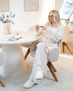 Sæt med 2 spisebordsstole JEAN Lys Beige