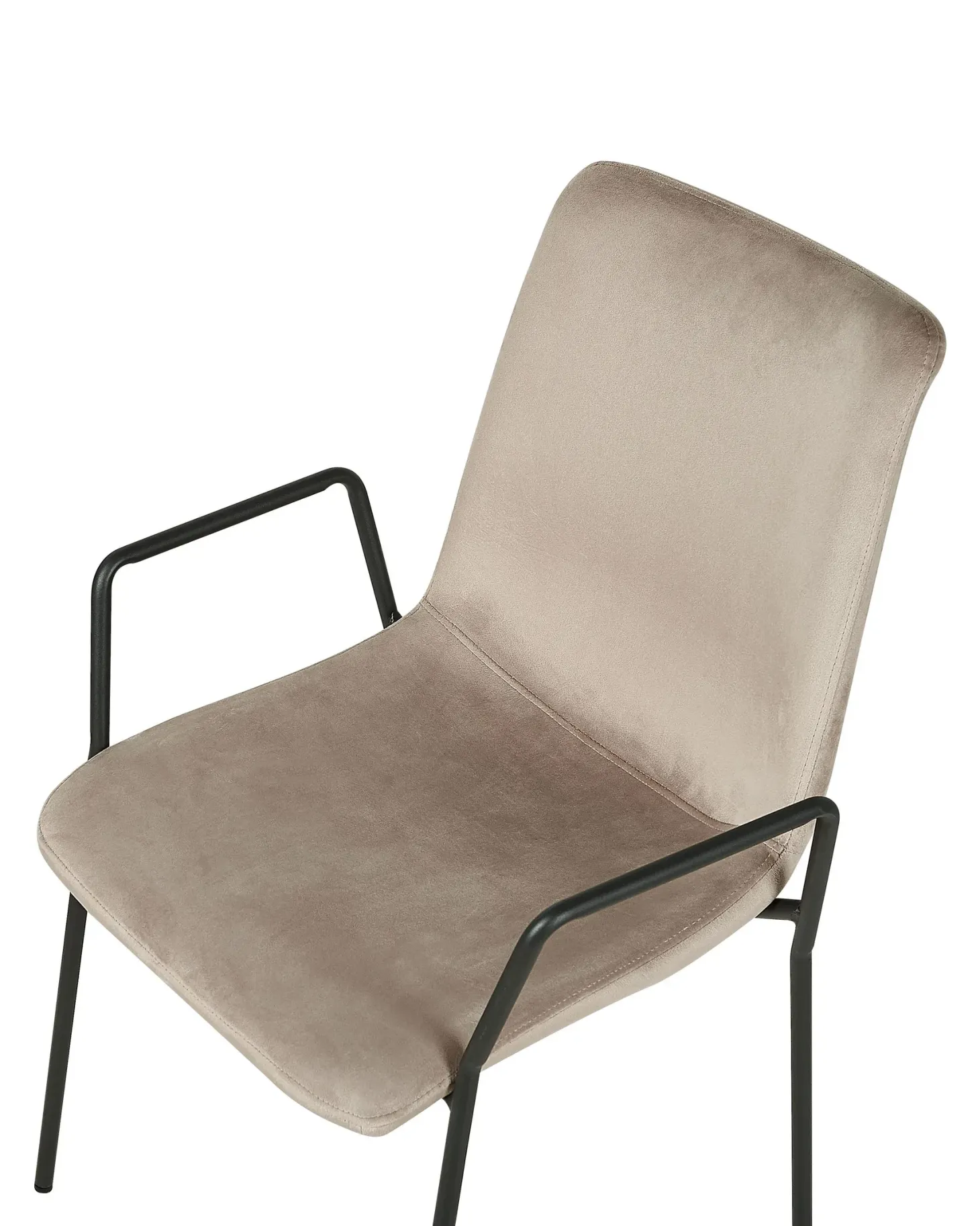 Sæt med 2 spisebordsstole JEFFERSON Velour Brungrå