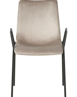 Sæt med 2 spisebordsstole JEFFERSON Velour Brungrå