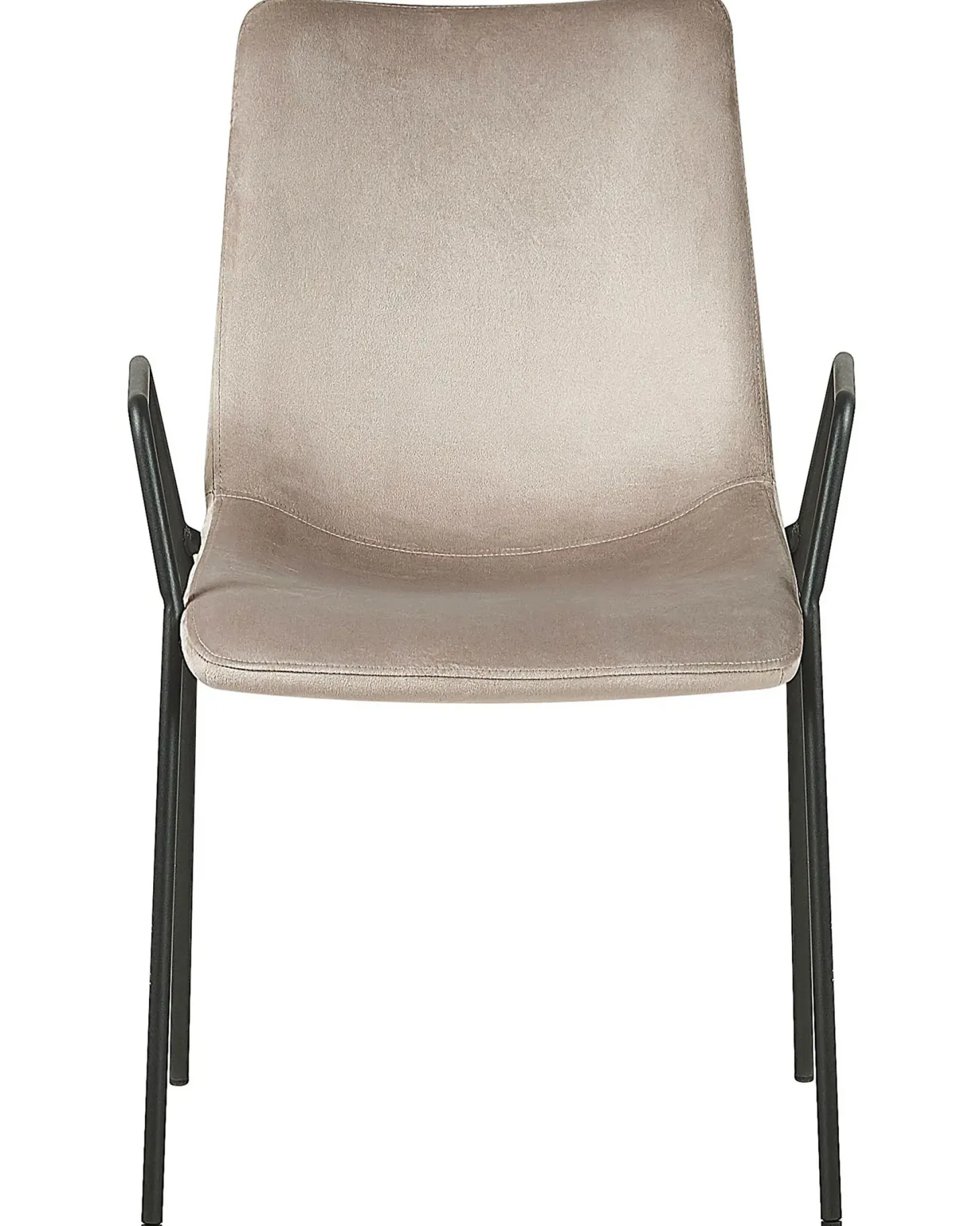 Sæt med 2 spisebordsstole JEFFERSON Velour Brungrå