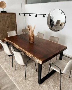 Sæt med 2 spisebordsstole JEFFERSON Velour Brungrå