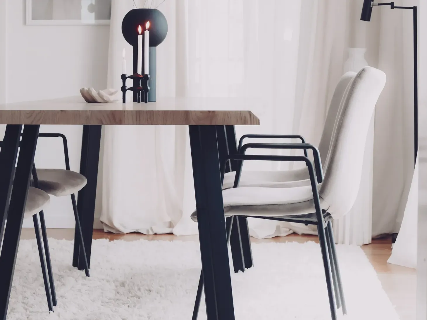 Sæt med 2 spisebordsstole JEFFERSON Velour Brungrå