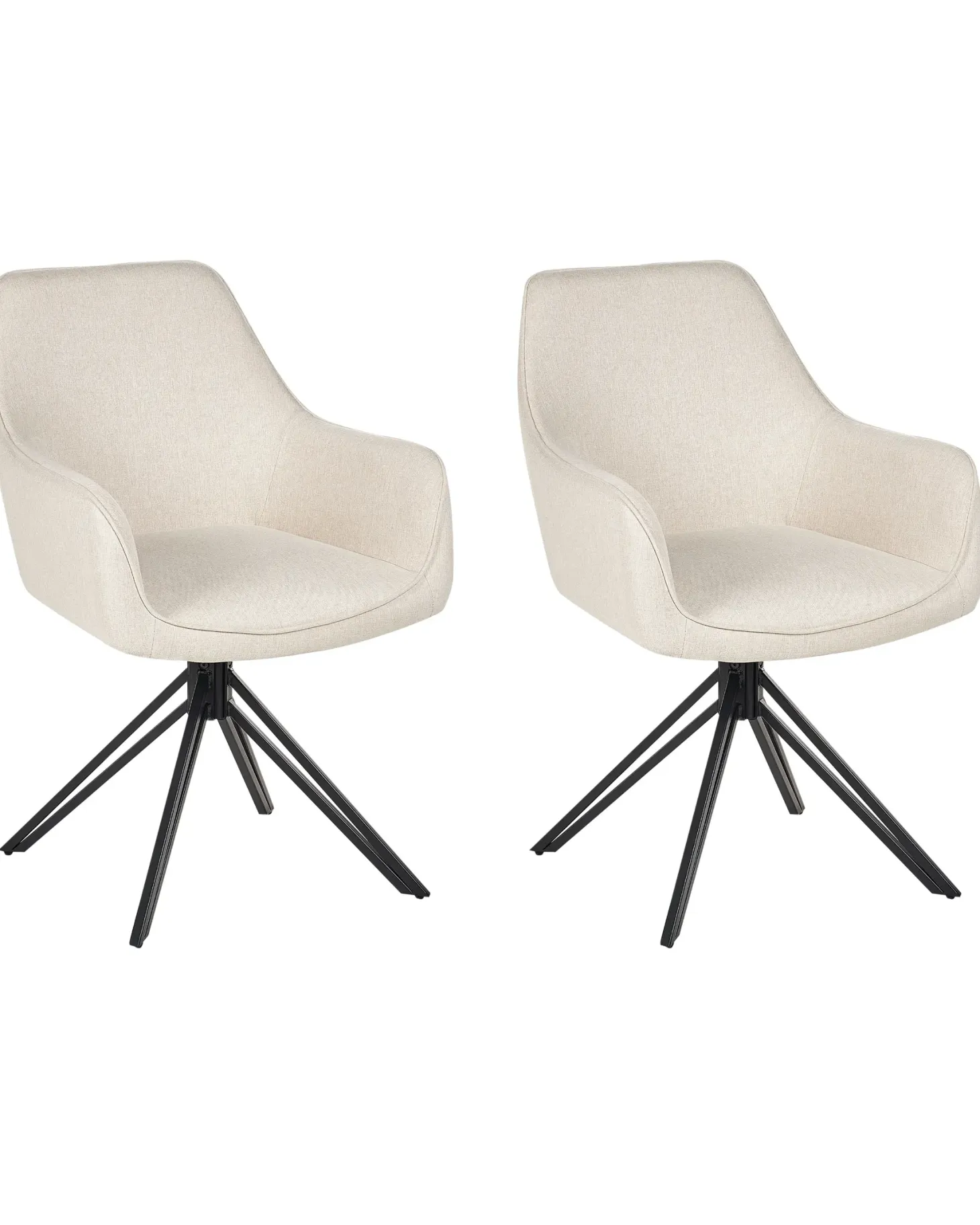 Sæt med 2 spisebordsstole JODAR Lys Beige