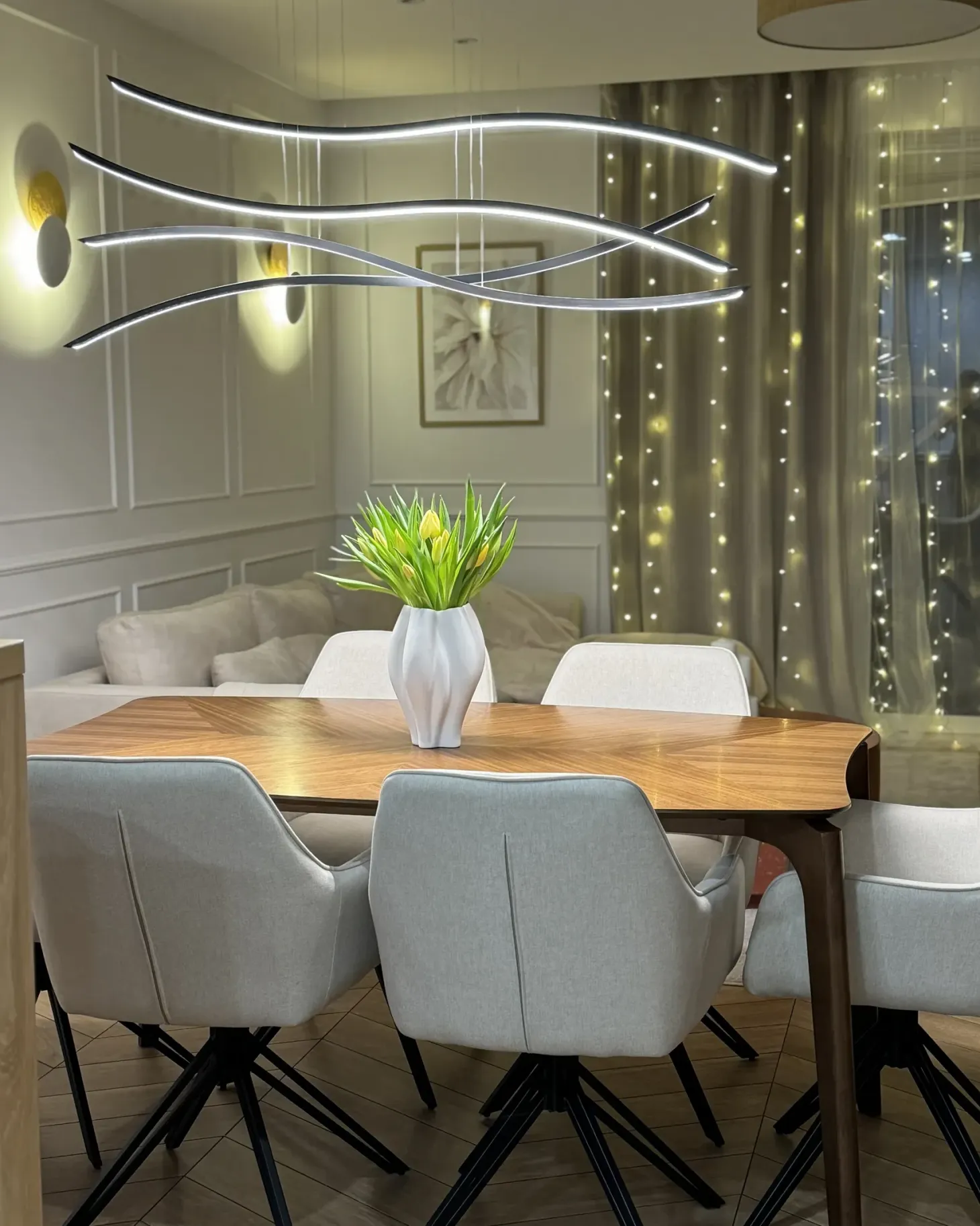 Sæt med 2 spisebordsstole JODAR Lys Beige