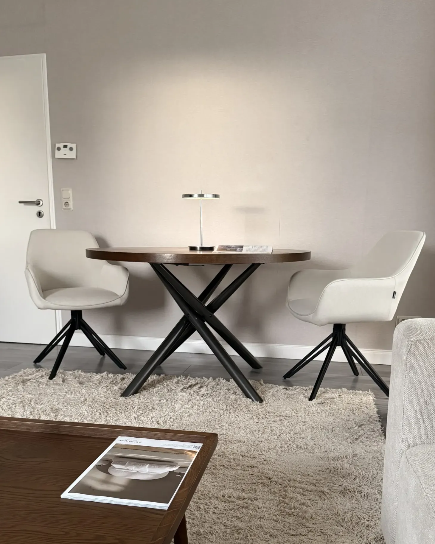 Sæt med 2 spisebordsstole JODAR Lys Beige