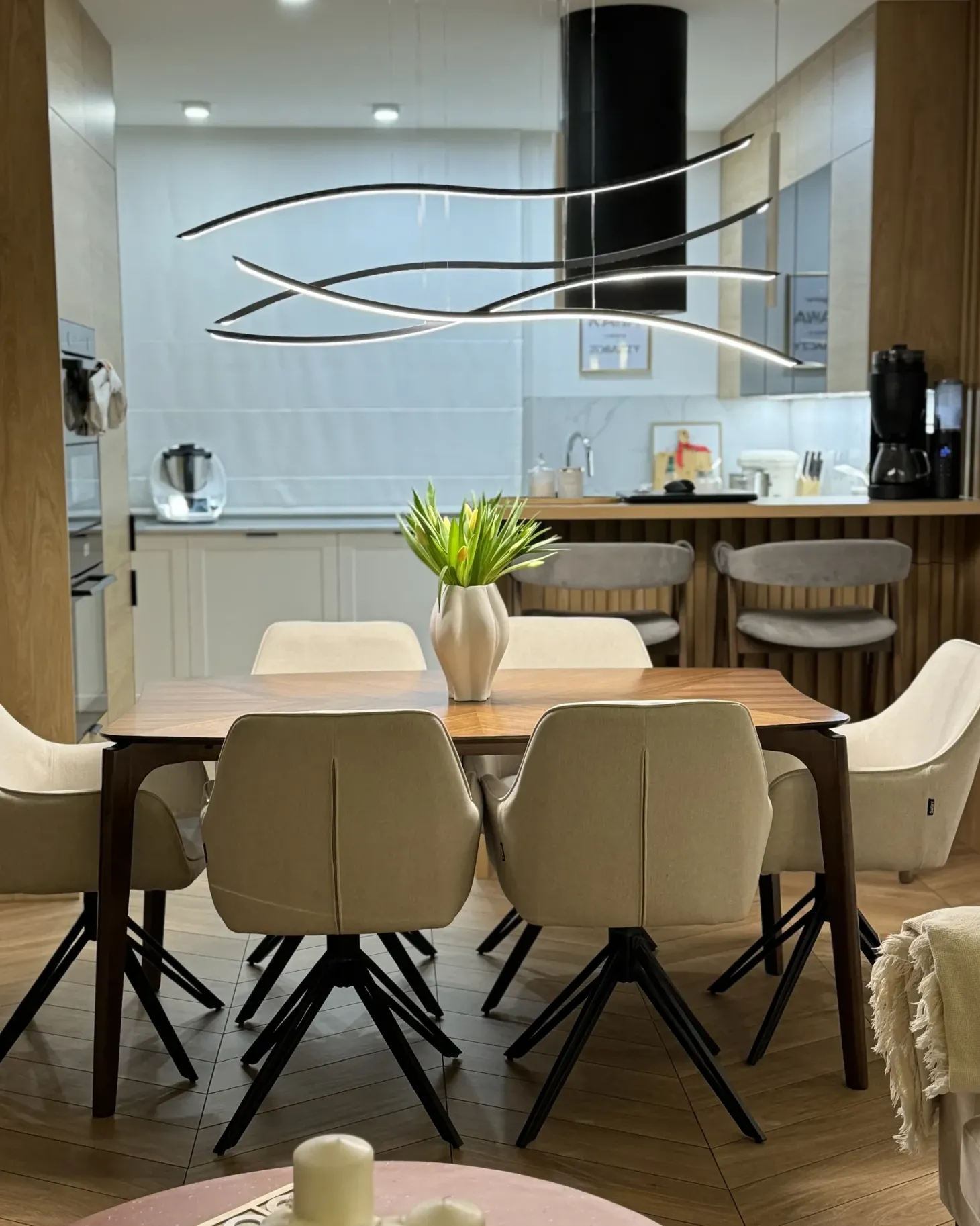 Sæt med 2 spisebordsstole JODAR Lys Beige