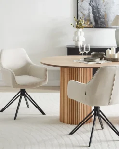 Sæt med 2 spisebordsstole JODAR Lys Beige