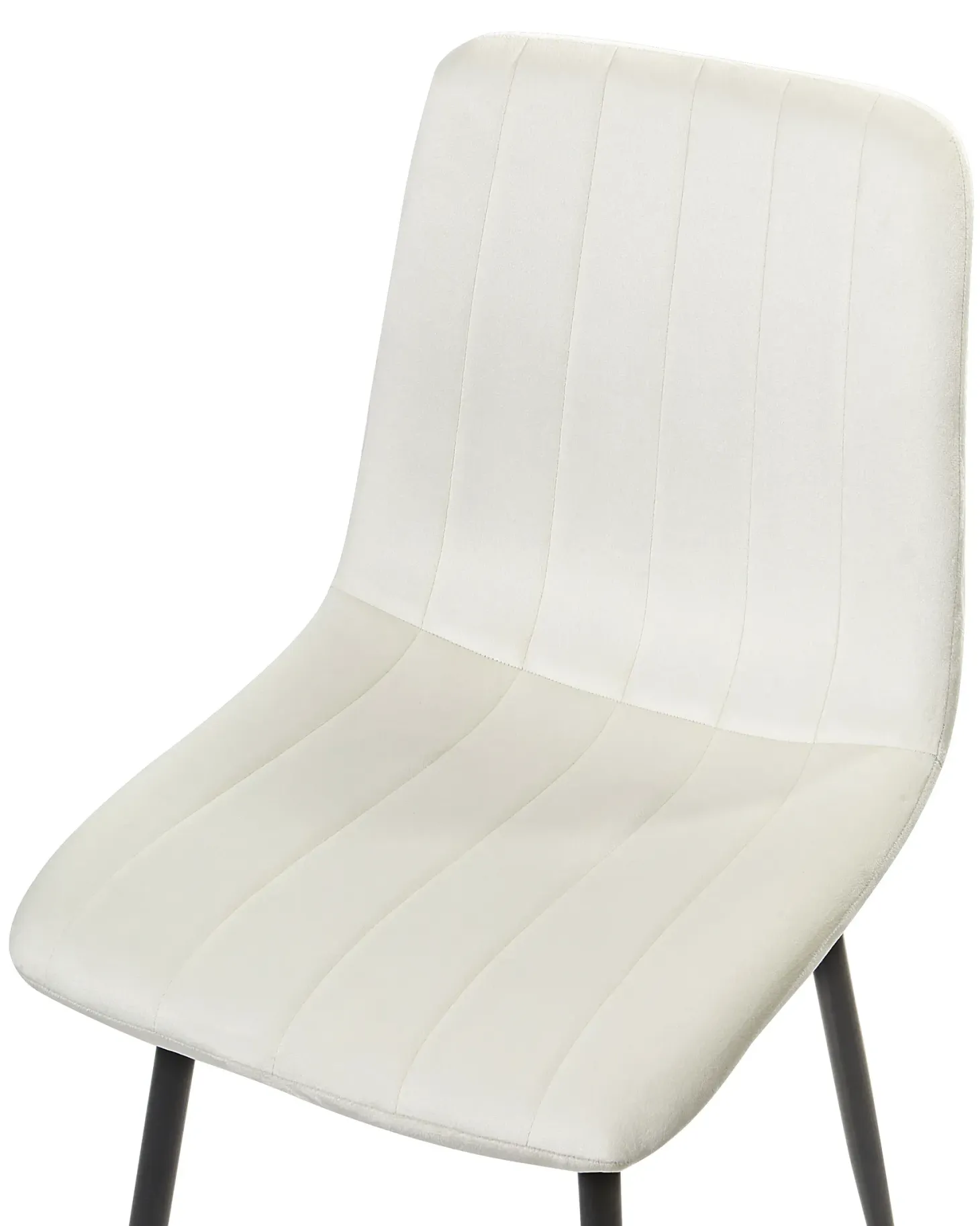 Sæt med 4 spisebordsstole KALISPELL Velour Cremehvid