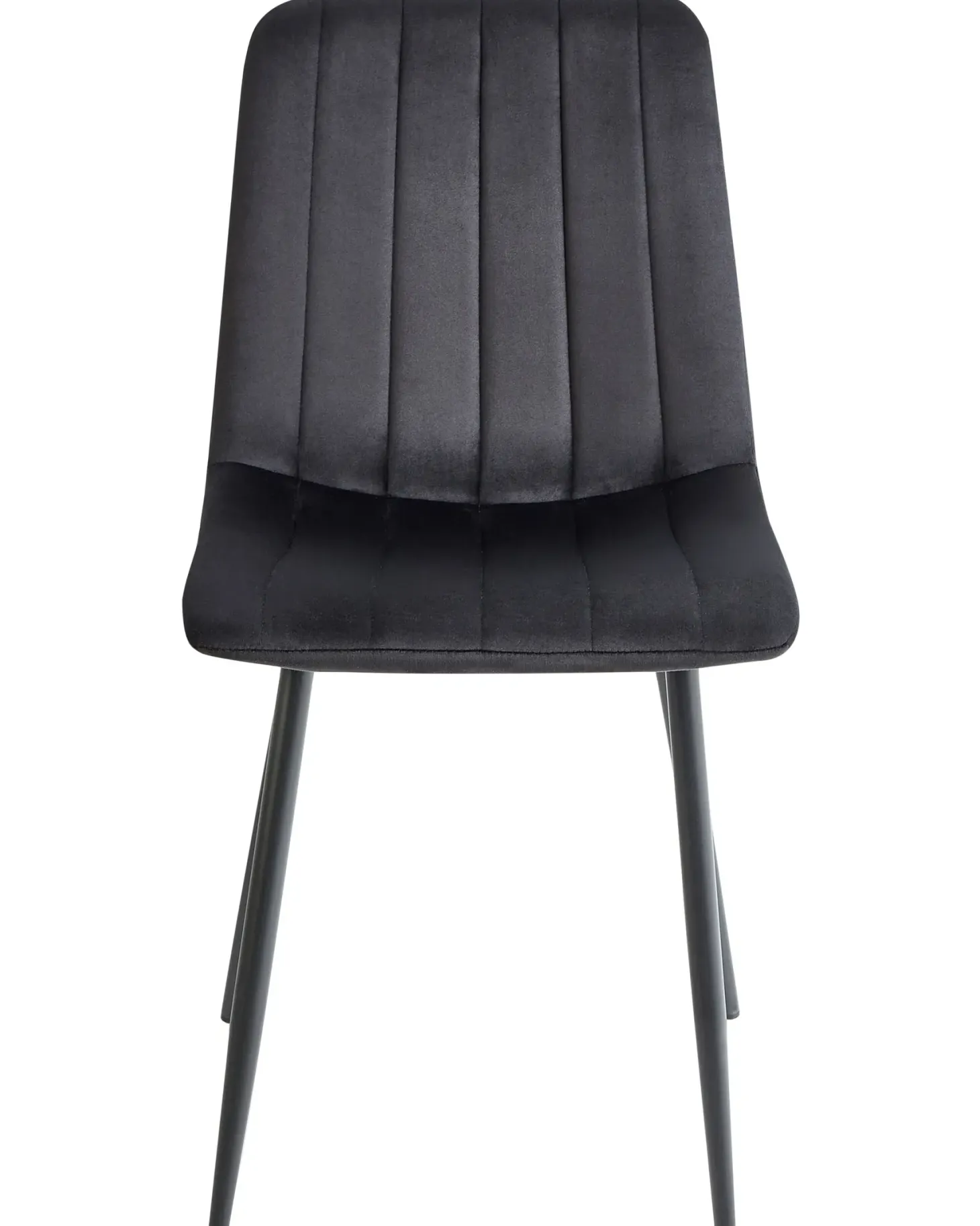Sæt med 4 spisebordsstole KALISPELL Velour Sort