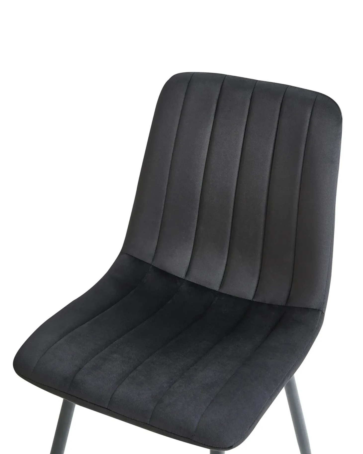Sæt med 4 spisebordsstole KALISPELL Velour Sort