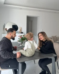 Sæt med 4 spisebordsstole KALISPELL Velour Beige