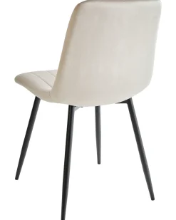 Sæt med 4 spisebordsstole KALISPELL Velour Beige