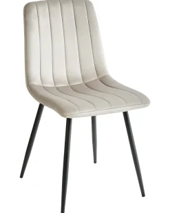 Sæt med 4 spisebordsstole KALISPELL Velour Beige