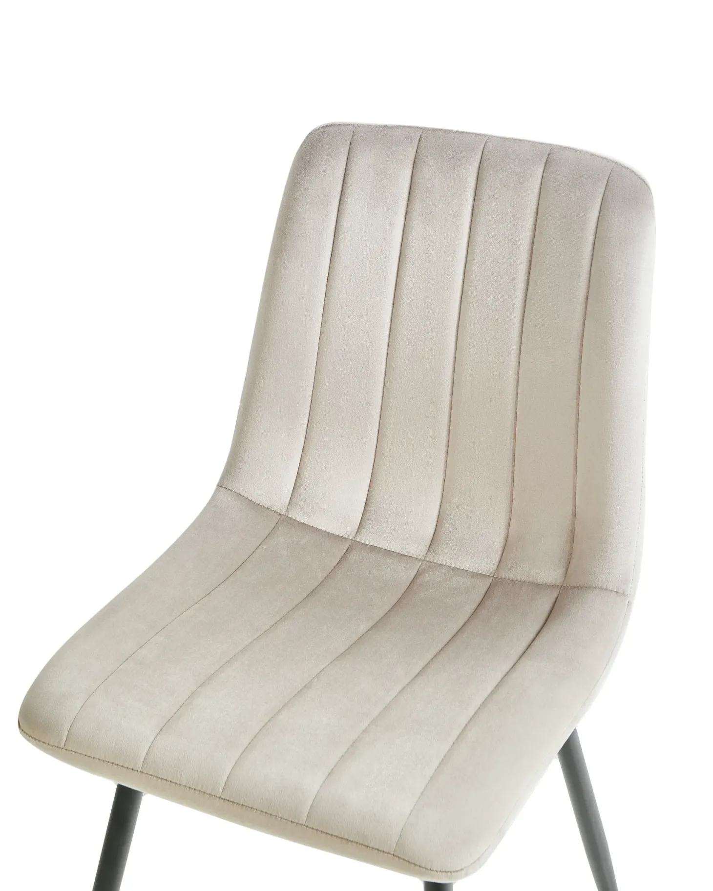 Sæt med 4 spisebordsstole KALISPELL Velour Beige