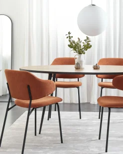 Sæt med 2 spisebordsstole KENAI Orange