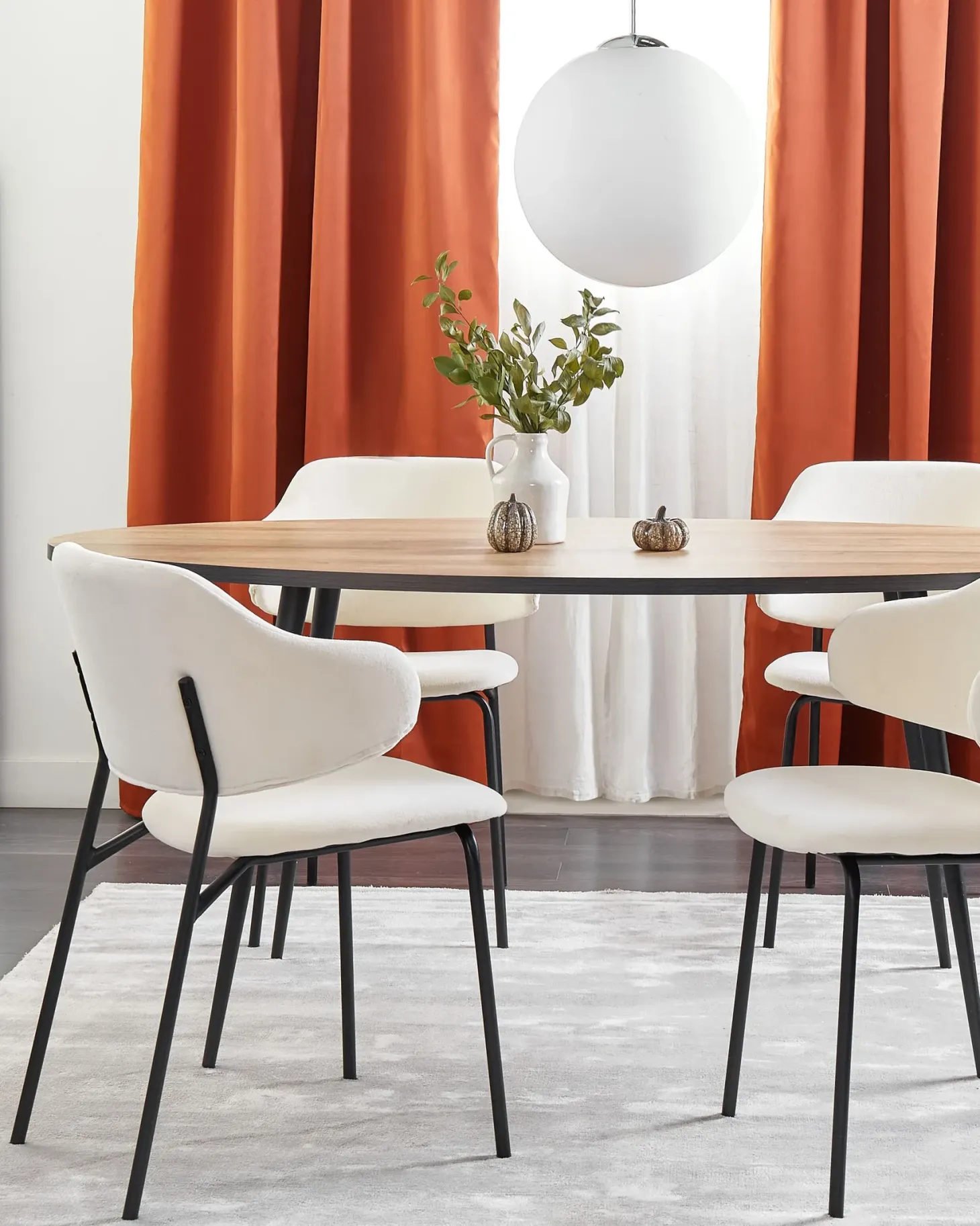 Sæt med 2 spisebordsstole KENAI Lys Beige