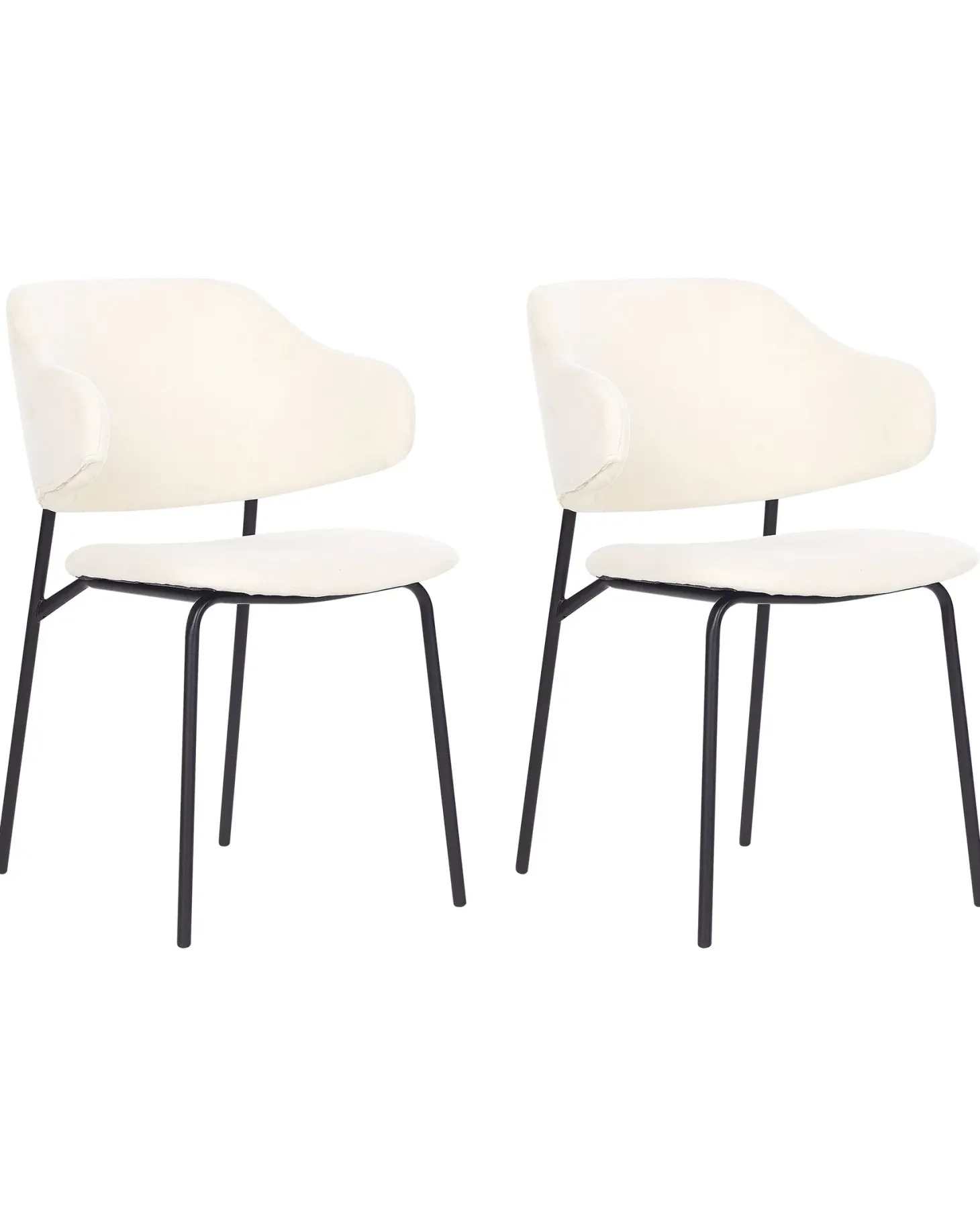 Sæt med 2 spisebordsstole KENAI Lys Beige