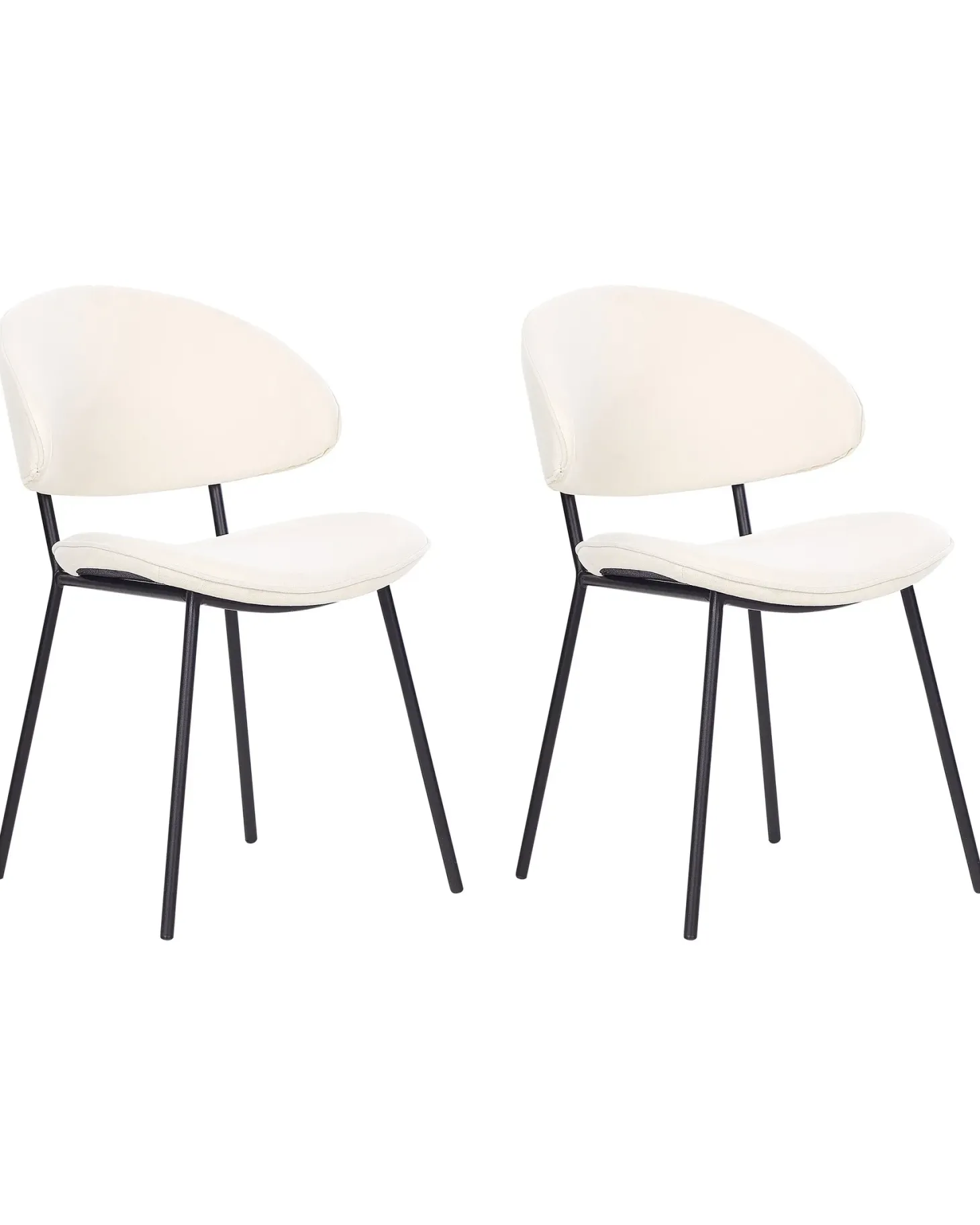 Sæt med 2 spisebordsstole KIANA Lys Beige
