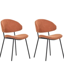 Sæt med 2 spisebordsstole KIANA Orange