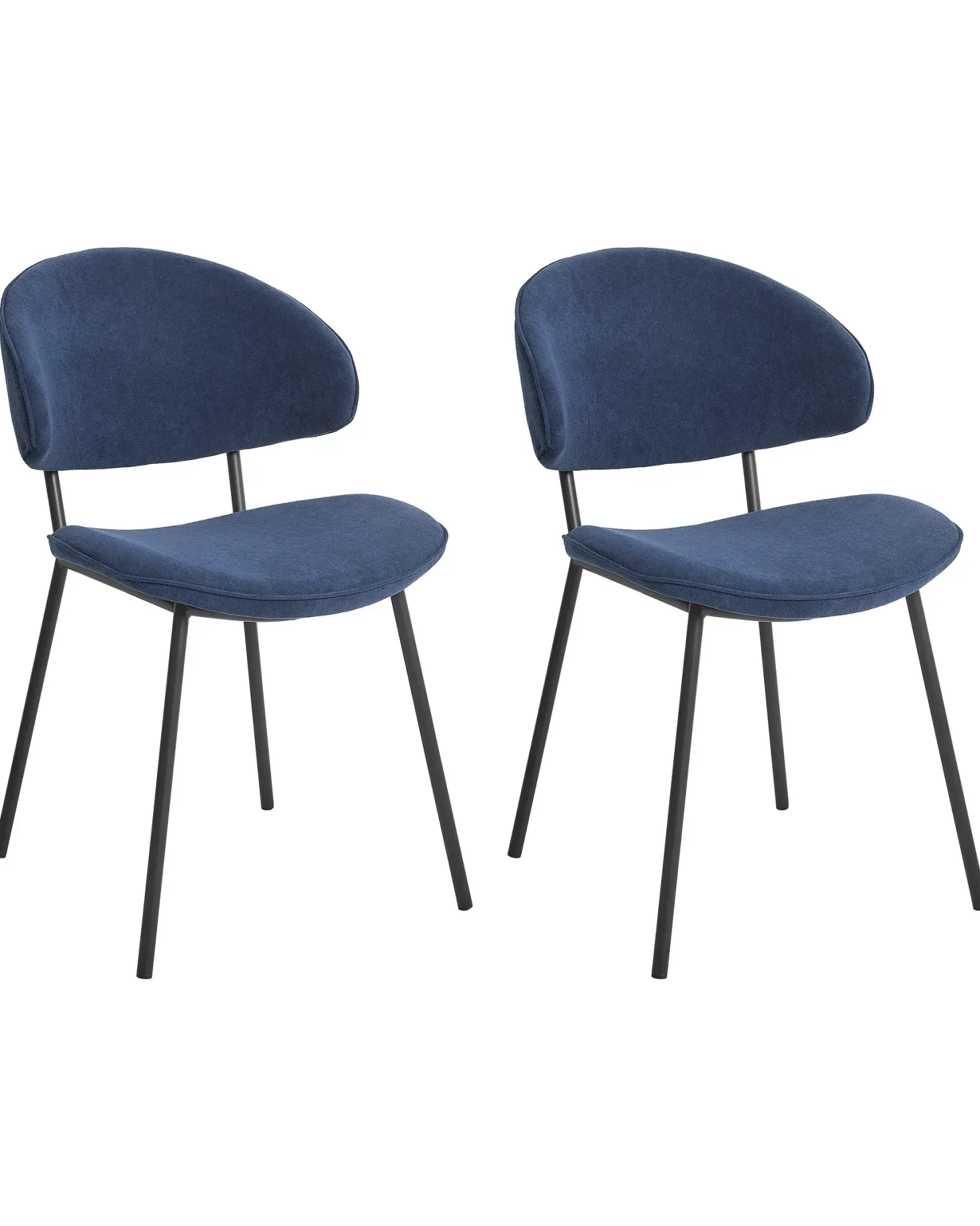 Sæt med 2 spisebordsstole KIANA Mørkeblå