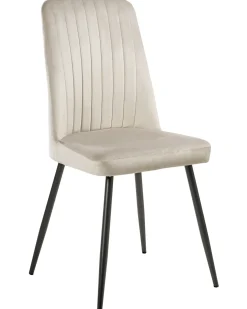 Sæt med 4 spisebordsstole KIRBY Velour Beige