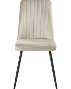 Sæt med 4 spisebordsstole KIRBY Velour Beige