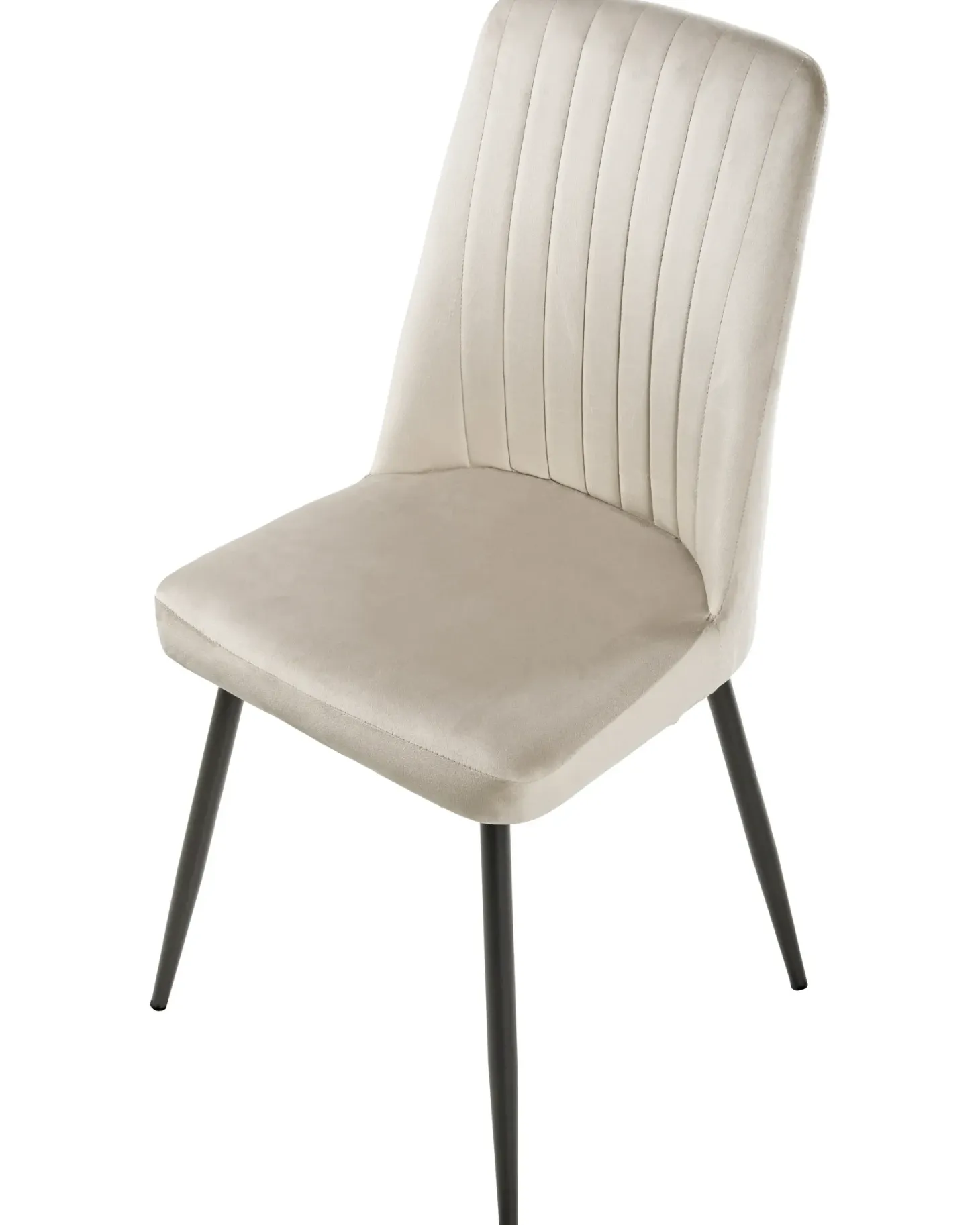 Sæt med 4 spisebordsstole KIRBY Velour Beige