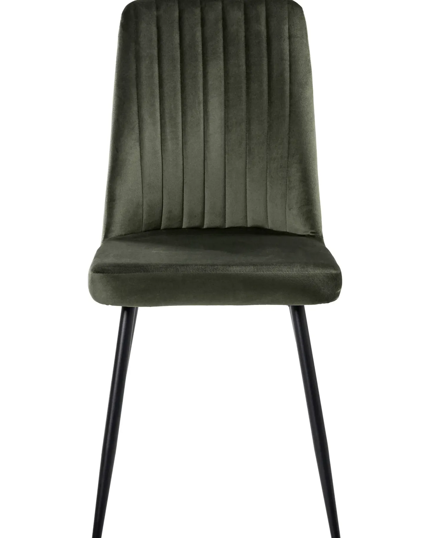 Sæt med 4 spisebordsstole KIRBY Velour Mørkegrøn