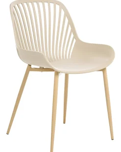 Sæt med 4 spisebordsstole KLEVE Beige