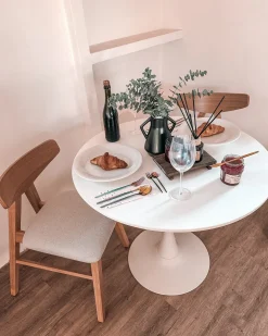 Sæt med 2 spisebordsstole LACOTA Træ Lysebrun/grå