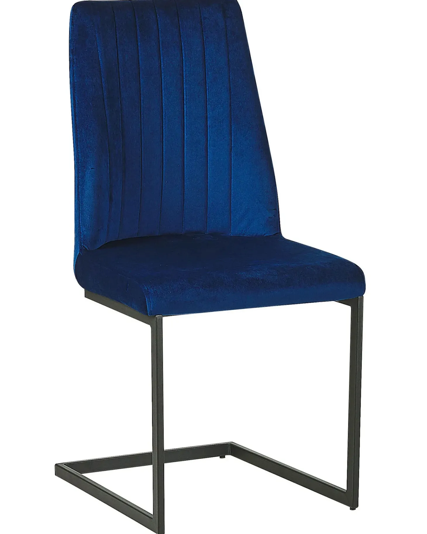 Sæt med 2 spisebordsstole LAVONIA Velour Navy Blå