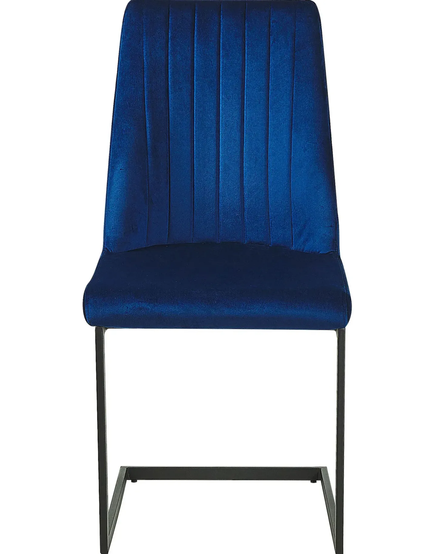 Sæt med 2 spisebordsstole LAVONIA Velour Navy Blå
