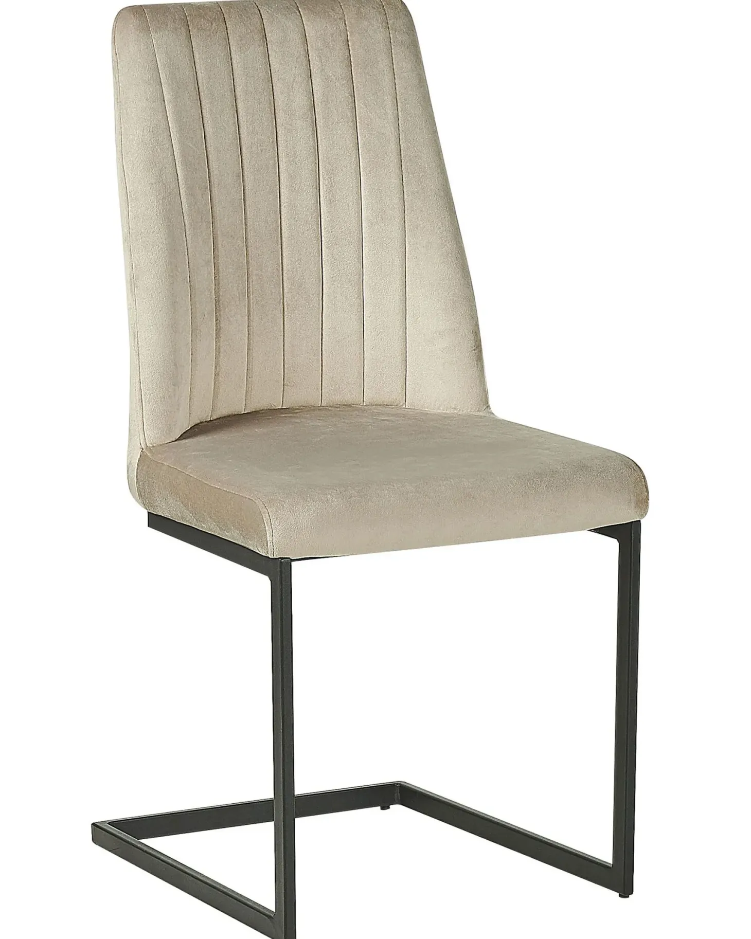 Sæt med 2 spisebordsstole LAVONIA Velour Brungrå