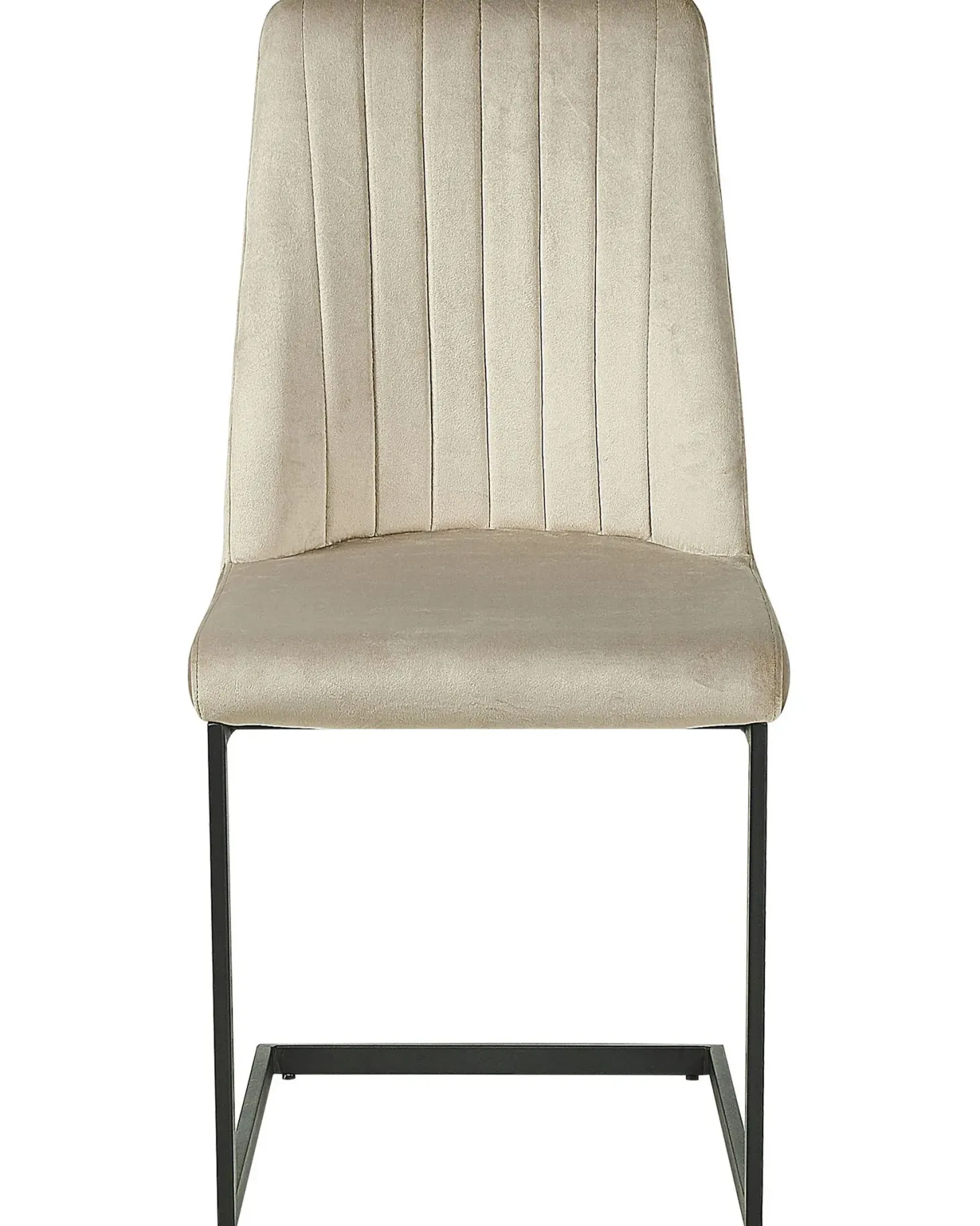 Sæt med 2 spisebordsstole LAVONIA Velour Brungrå