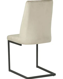 Sæt med 2 spisebordsstole LAVONIA Velour Brungrå