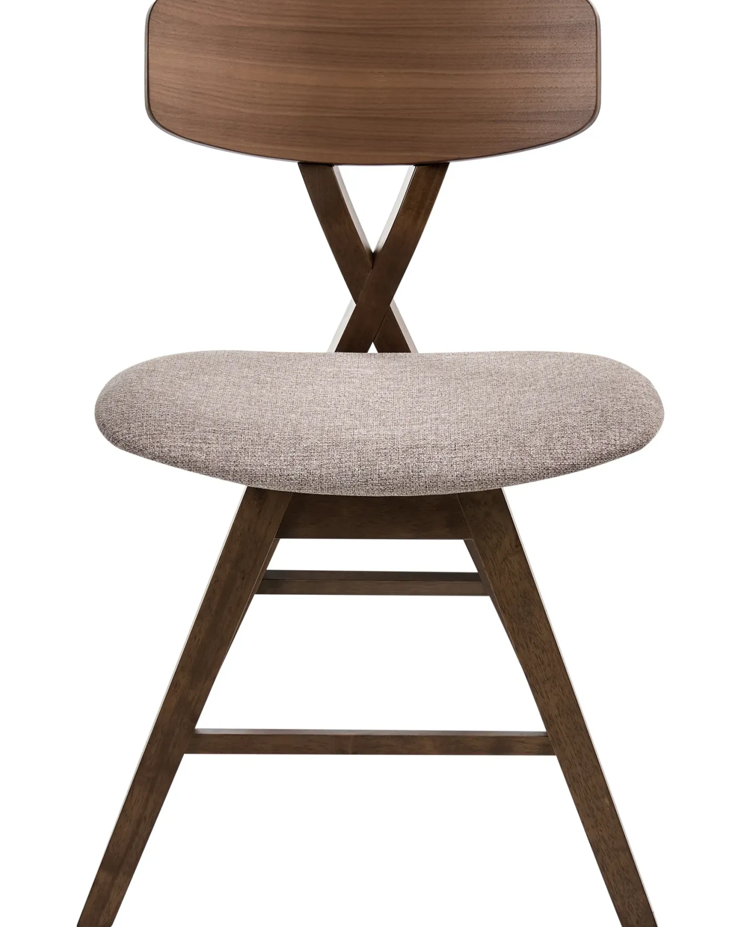 Sæt med 2 spisebordsstole LELAND Træ Brun/taupe