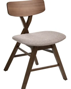 Sæt med 2 spisebordsstole LELAND Træ Brun/taupe