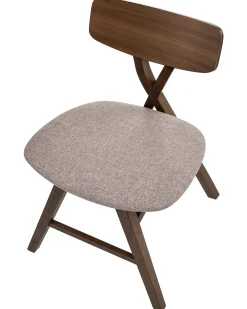 Sæt med 2 spisebordsstole LELAND Træ Brun/taupe