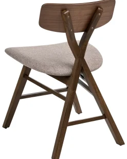 Sæt med 2 spisebordsstole LELAND Træ Brun/taupe