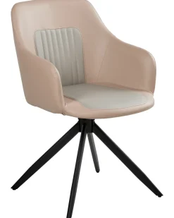 Sæt med 2 spisebordsstole LIKELY Kunstlæder Sand Beige