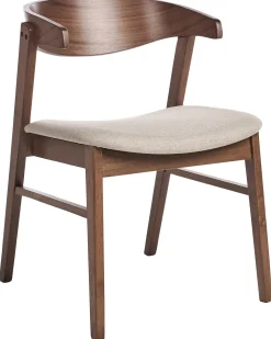 Sæt med 2 spisebordsstole LILLY Brun/beige