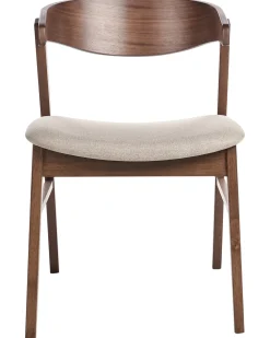 Sæt med 2 spisebordsstole LILLY Brun/beige