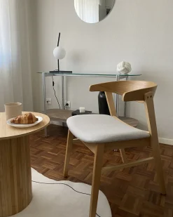 Sæt med 2 spisebordsstole LILLY Lysebrun/grå