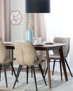 Sæt med 2 spisebordsstole LISLE Beige