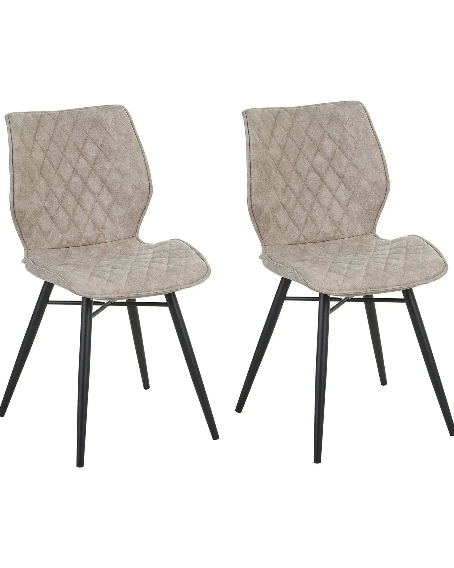 Sæt med 2 spisebordsstole LISLE Beige